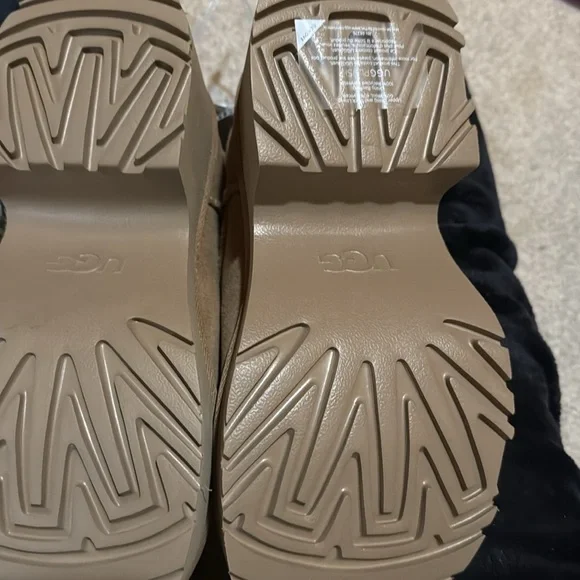 Ugg Women's Tan Platform Ankle Boots, ultra mini new heights - Picture 5 of 10